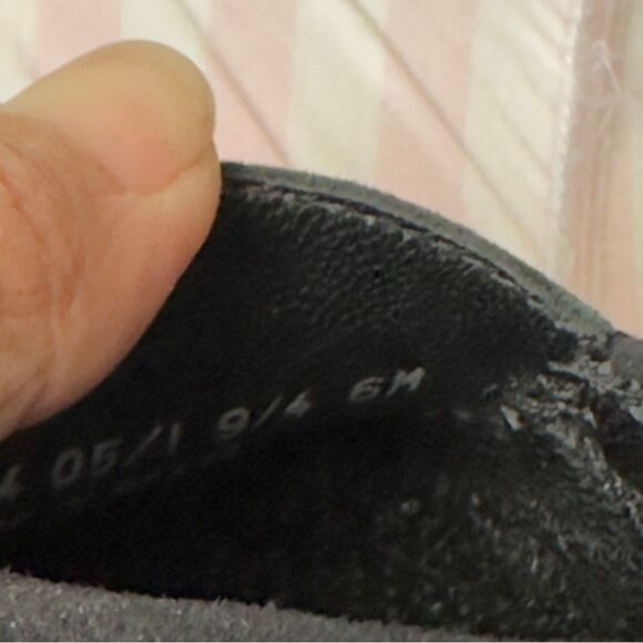 Via Spiga Black Suede Spiral Sequin Moccasin Loafers Size 6M - Picture 15 of 16